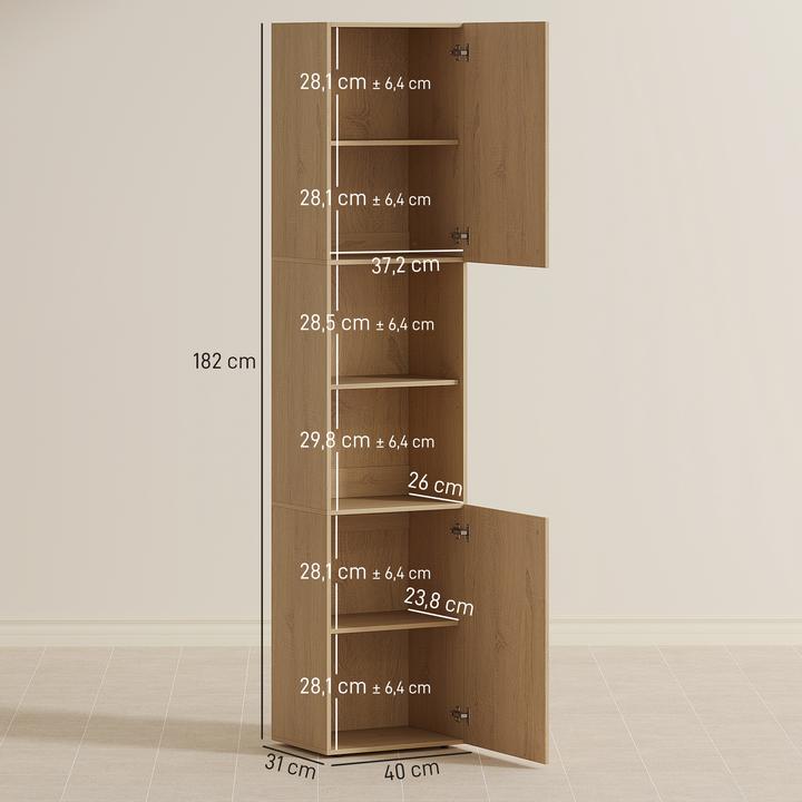 Actual product image Homcom Bathroom cabinet (31 x 40 x 182 cm)