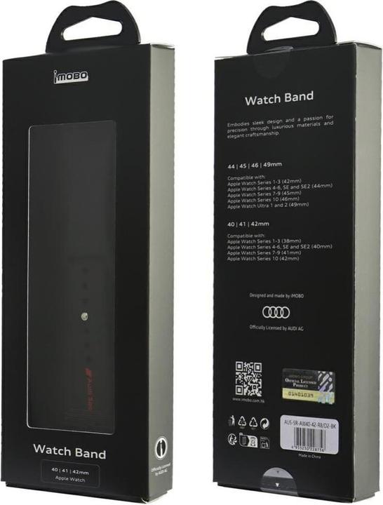 Actual product image Karl Lagerfeld Sport Red Logo Silicone Watch Strap for Apple Watch 40 / 41 / 42 mm - black (Silicon)