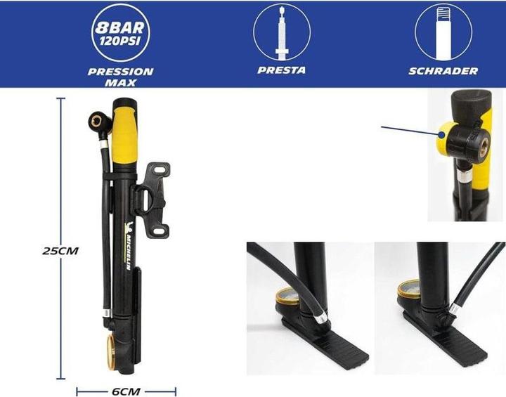 Produktbild Michelin mini-fusspumpe aluminium