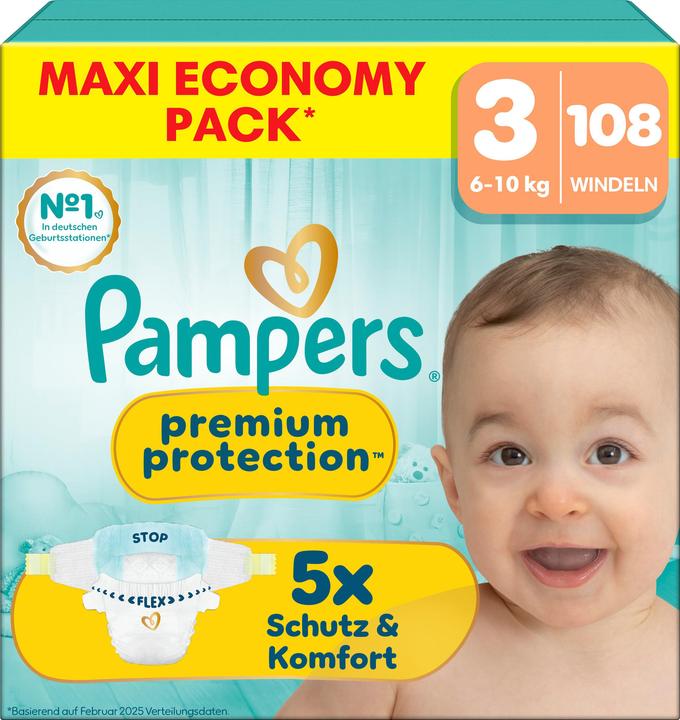 Productafbeelding Pampers Premium Bescherming (Gr. 3, Halfjaarlijks pakket, 108 Pcs.)