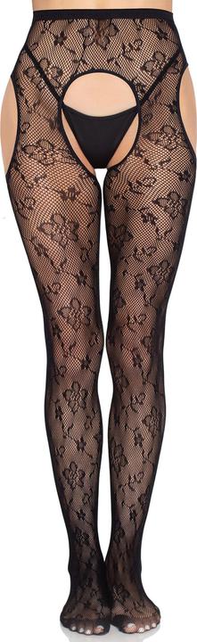 Actual product image Leg Avenue Bloom Net Suspender Tights (One size)