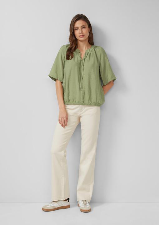 Immagine prodotto s.Oliver Bluse Fliessende Viskose-Bluse mit Raffung und Schleife (46)