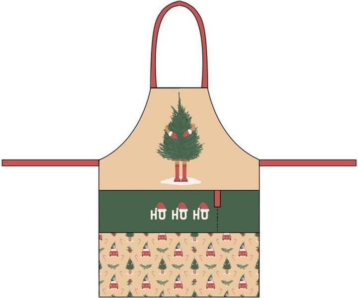 Actual product image Chic.Mic Cooking Apron ho ho Beige/Green/Red