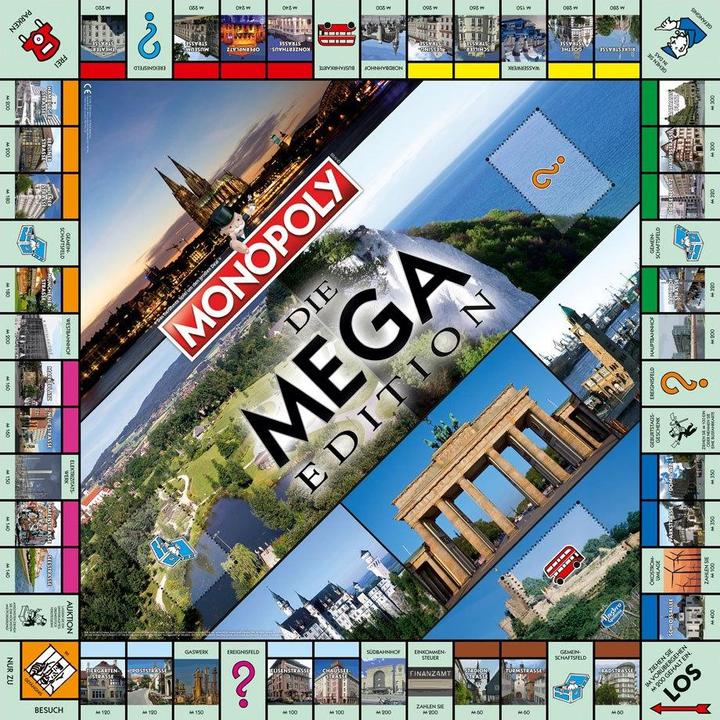 Productafbeelding Winning Moves Monopoly jeu de plateau Mega (2e editie) *ALLEMAND* (Duits, 2 - 6 Spelers)