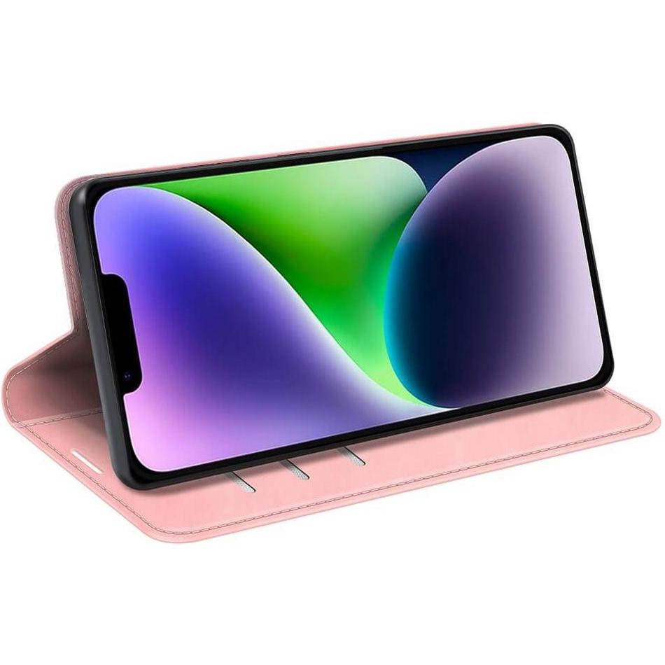 Thumbnail - Cover-Discount iPhone 15 - Stand Flip Case Hülle rosa (Apple iPhone 15), Smartphone Hülle, Rosa