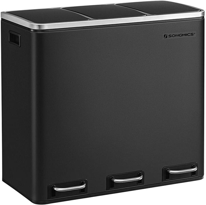 Produktbild Songmics Mülltrenner 3 x 18,0 l schwarz (54 l)