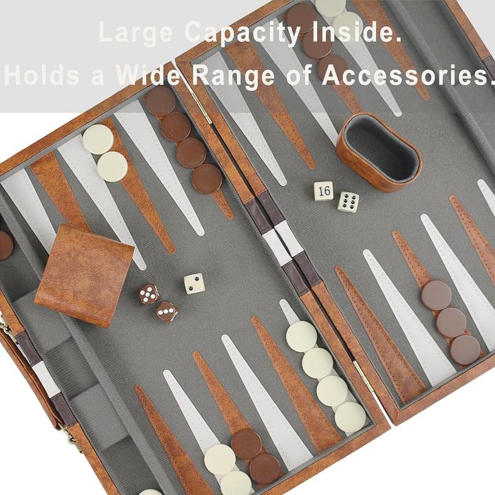 Produktbild Bucher&Rossini Backgammon-Koffer Reise-Spielset (2 Spieler)