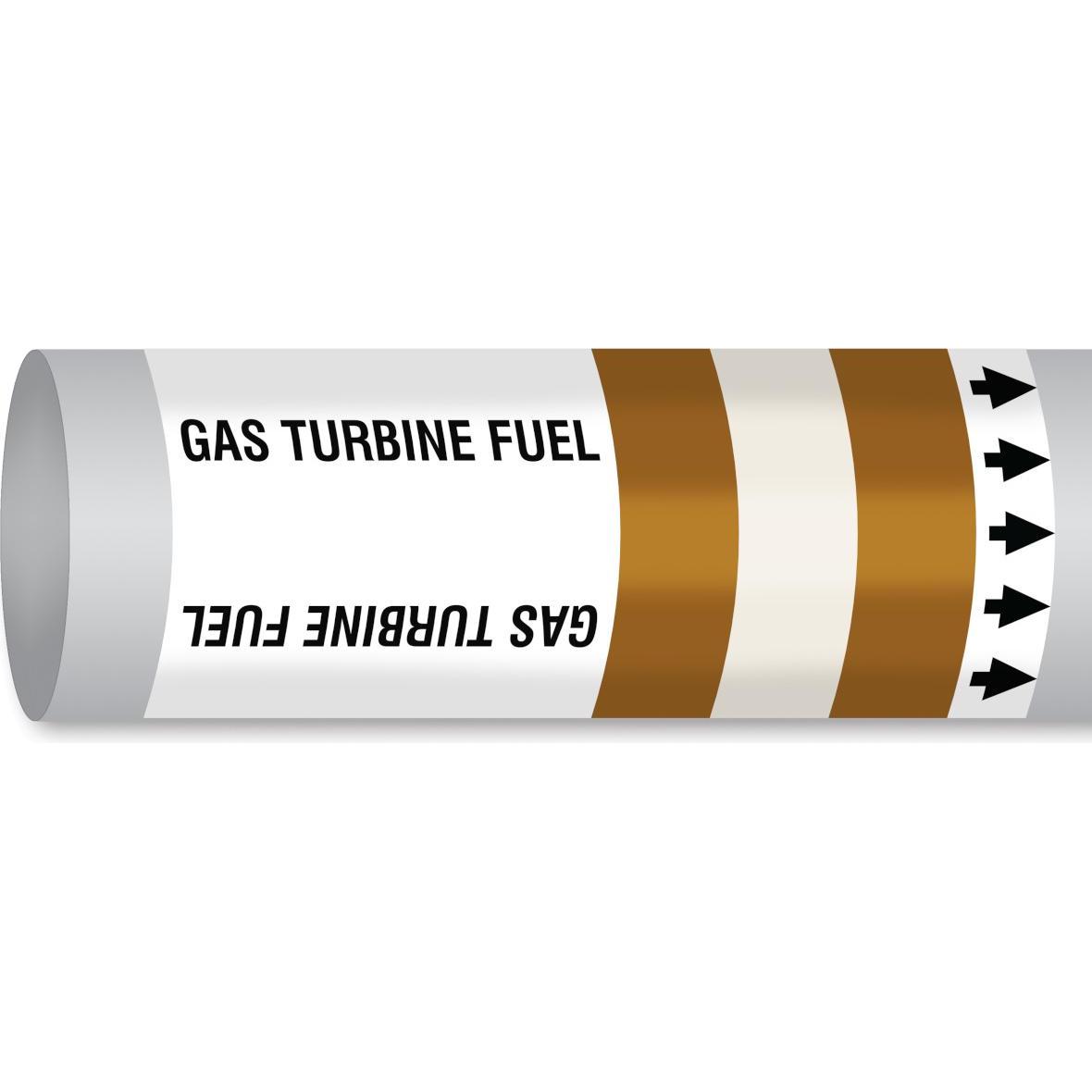Brady B-7541, ISO 14726 IMO Rohrmarkierer - Kraftstoff für Gasturbinen, Polyester, Braun/Weiss/Brau (310722)