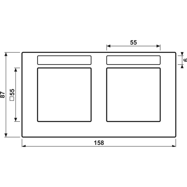 Thumbnail - JUNG, Zubehör Schalterprogramm, Einbaurahmen 2f aws glz h A / A CREATION AC5820BFNAWW
