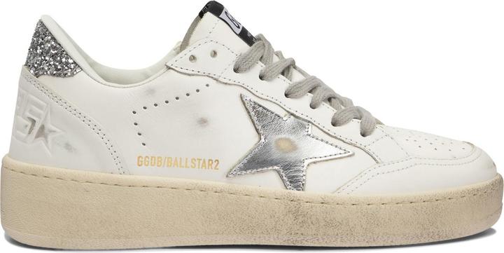 Produktbild Golden Goose ballstar sneakers in leather color white and silver (39)