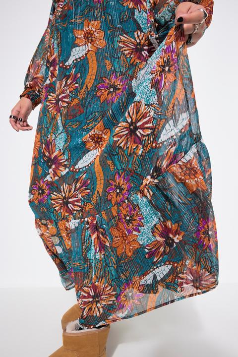 Actual product image Studio Untold Traditional Floral Layered Chiffon Maxi Dress (42, 44)
