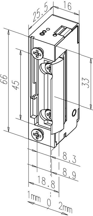 Produktbild effeff Elektro-Türöffner 138 FaFix mit Radiusfalle (Indoor)