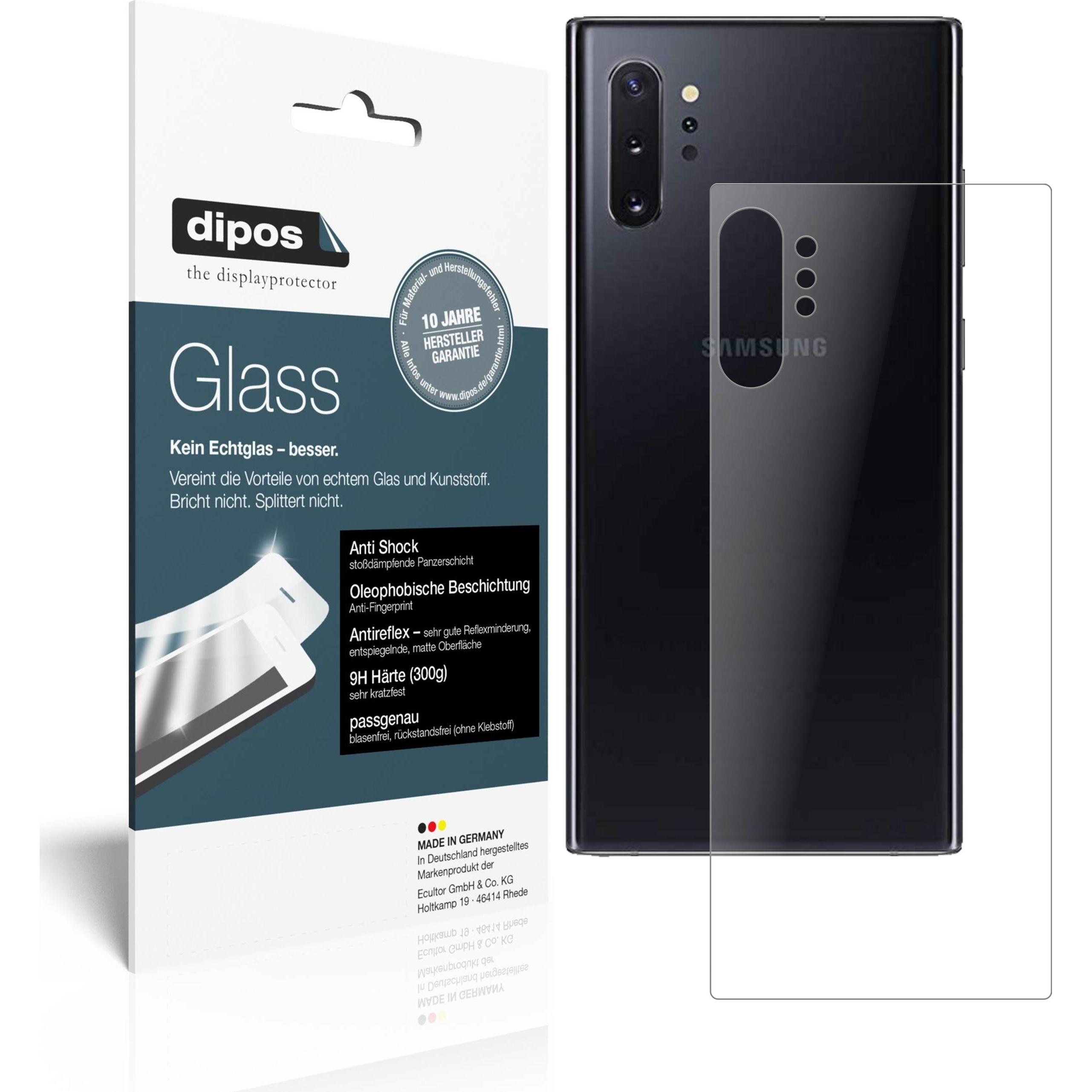 Dipos Displayschutz Anti-Shock (2 Stück, Samsung Galaxy Note 10+), Smartphone Schutzfolie, Transparent