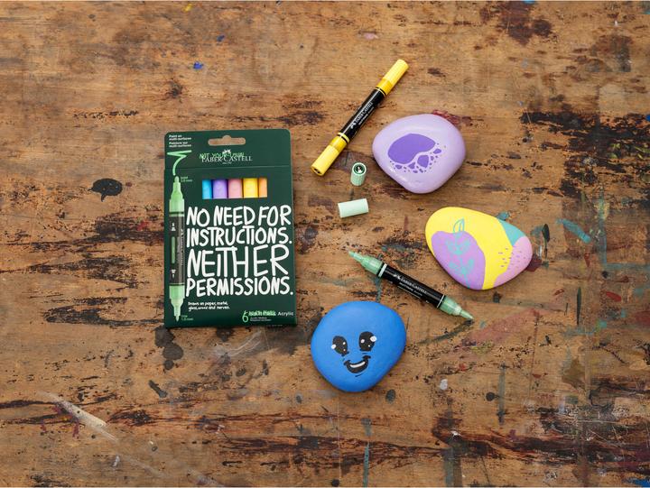 Produktbild Faber-Castell Multimark Acrylic Marker. sortiert. 6er Etui Pastell Colours (6x)