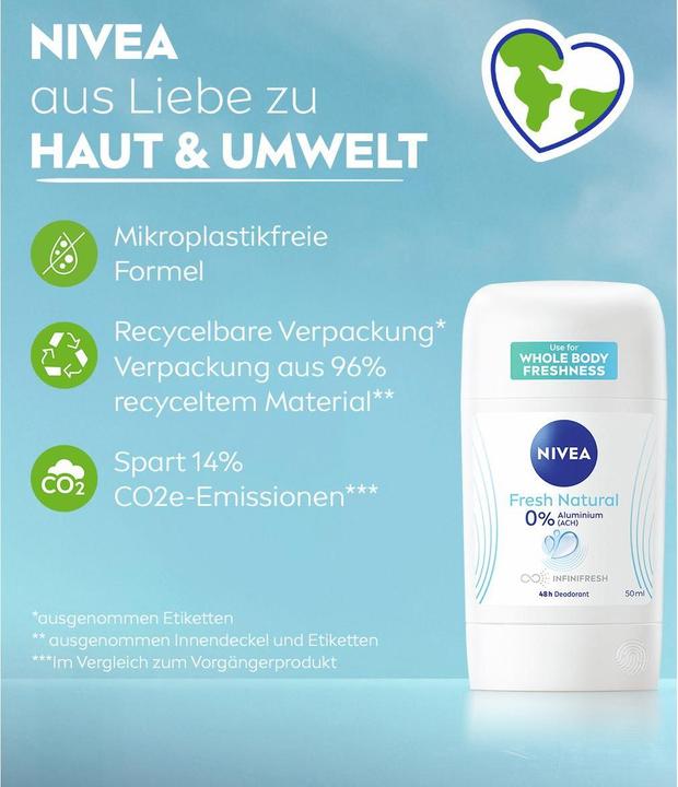 Produktbild NIVEA Fresh Natural Stick (Stick)