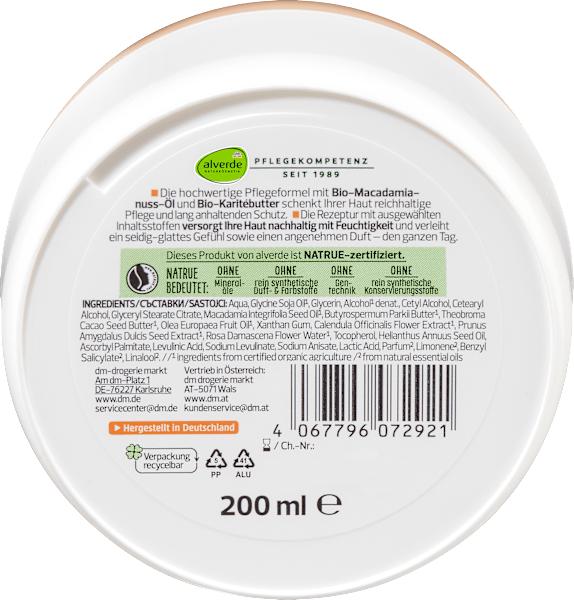 Image du produit dm alverde Beurre pour le corps (Beurre corporel, 200 ml)