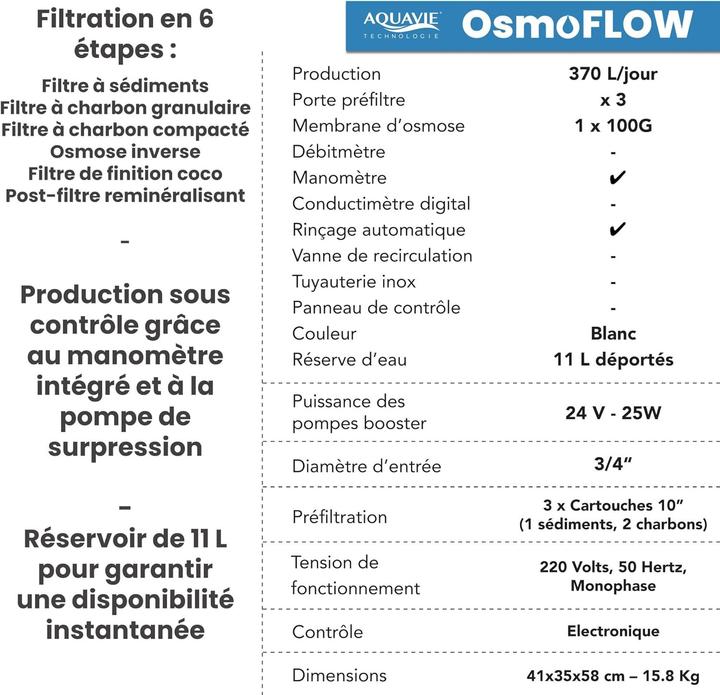 Valori nutrizionali e ingredienti Aquavie OsmoFlow