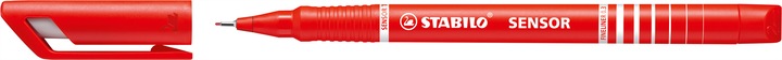 Image du produit STABILO SENSOR F Finliner avec taille-crayon à ressort (Rouge, 1 x)