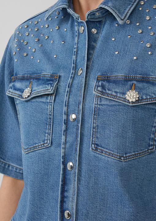 Actual product image S.Oliver Indoor-Jacke Jeansjacke mit kurzen Ärmeln und Nieten-Details (36)