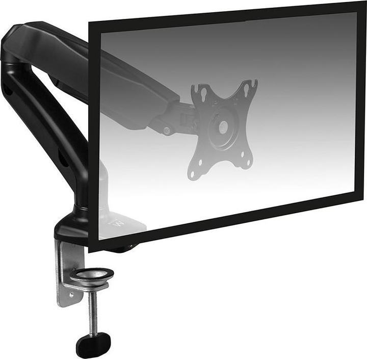 Produktbild Ewent Monitor desk mount up to 68,60cm (27") es, gas spring, black SINGLE DESK MOUNT GASSPRING 27 (Tisch, 32", 9 kg)