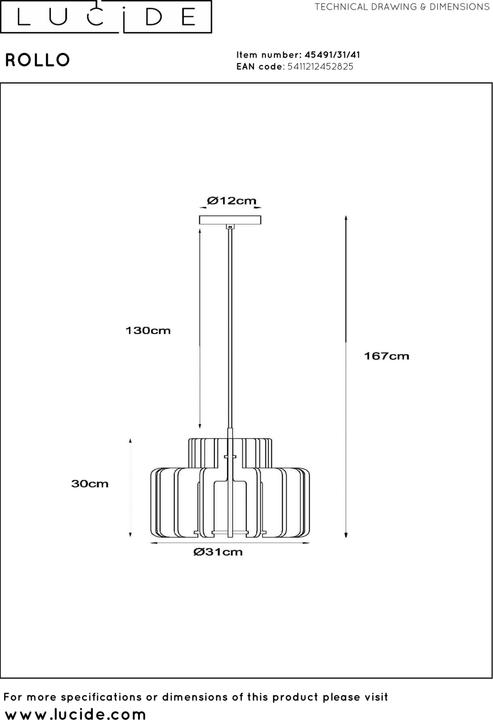 Produktbild Lucide Rollo (E27)