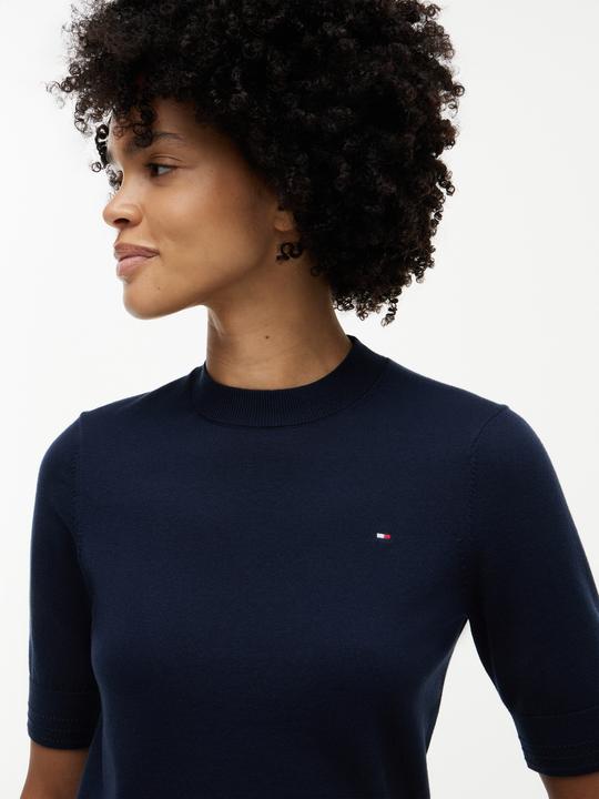 Produktbild Tommy Hilfiger Damen Jersey Feinstrick C-Nacken Kurzarm Pullover (M)