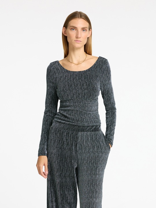 Produktbild Selected Femme Glitzer Oberteil mit langen Ärmeln (XL)