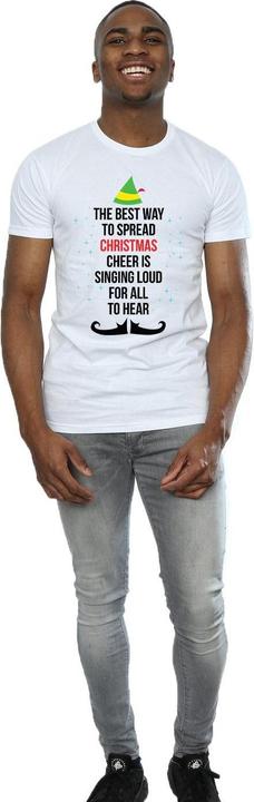 Immagine prodotto Elf Christmas Cheer Text Maglietta Uomo (XL)