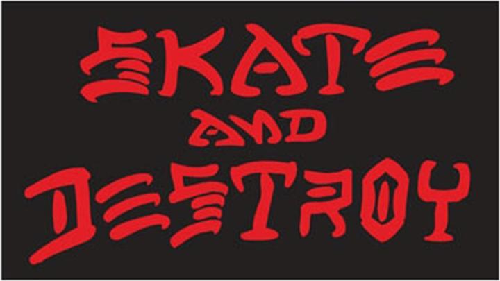 Actual product image Thrasher Skate and Destroy Medium Sticker (6.3"x3.2")