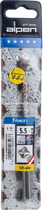 Produktbild Alpen SDSplus Hammerbohrer FORCE Schneiden (5.5 mm)