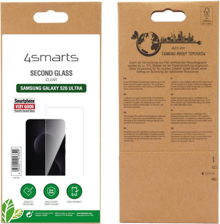 Produktbild 4smarts Second Glass (1 Stk., Samsung Galaxy S26 Ultra)