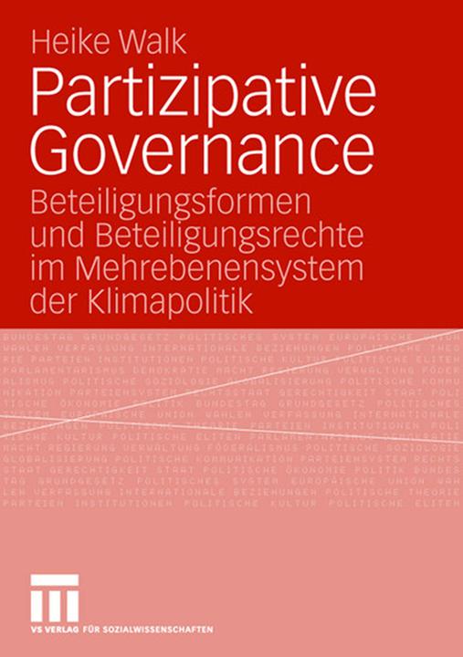 Produktbild Partizipative Governance (Deutsch, Heike Walk, 2008)