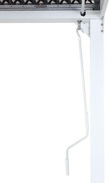 Produktbild Mendler Alu Pergola HWC-L41 mit 3x Seitenwand, Lamellen-Pavillon, stabiles 8cm-Metall-Gestell 3x6m – weiss (306 cm, 590 cm)