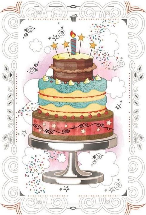 da Vinci Karte 12x18cm + Umschlag Kuchen