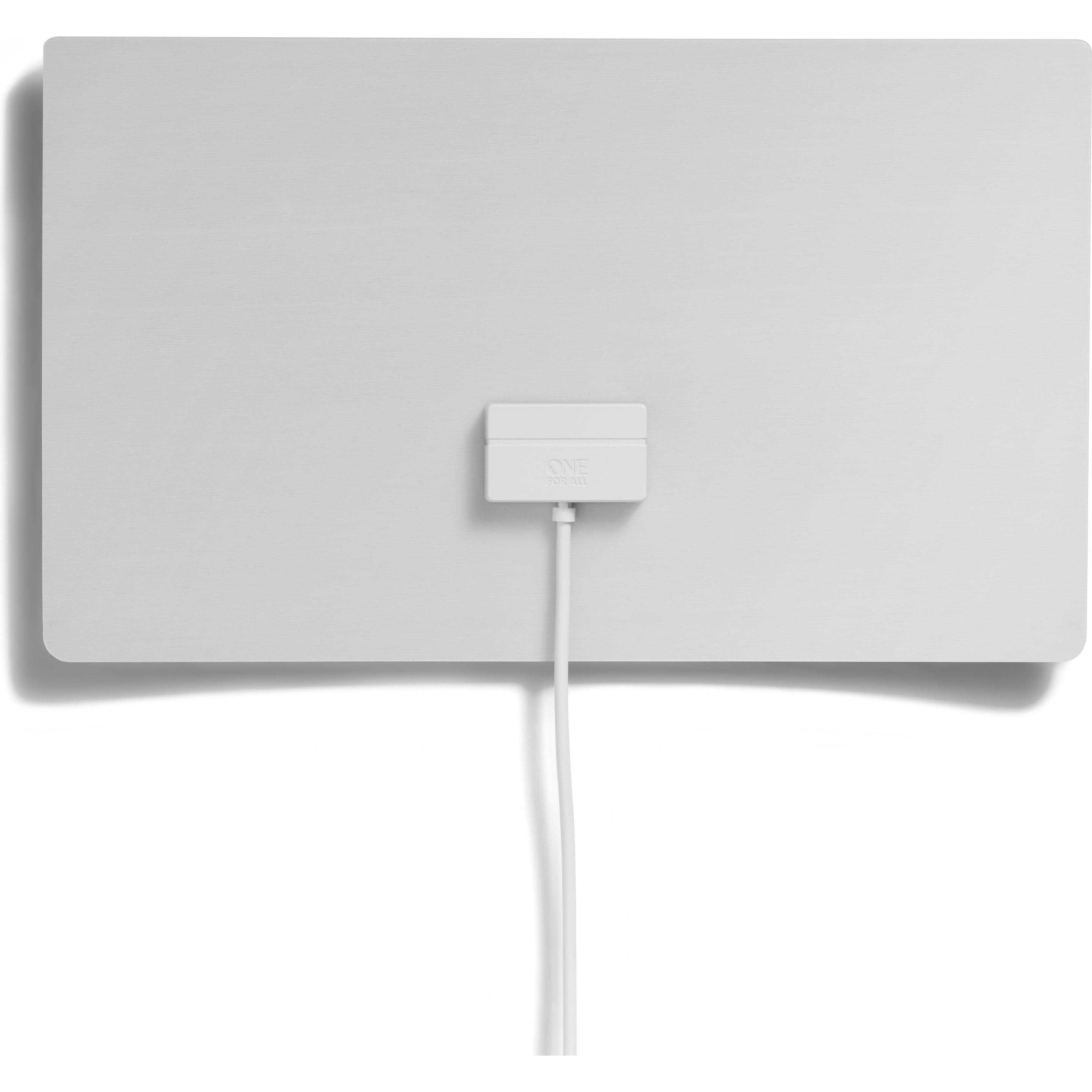 One for All Indoor Amplified Foil Antenna Euro (Flachantenne, 45 dB, DVB-T / -T2), SAT Spiegel + SAT Antennen, Schwarz
