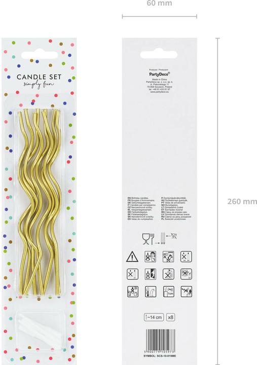 Actual product image Partydeco Birthday candles (8 pcs.)