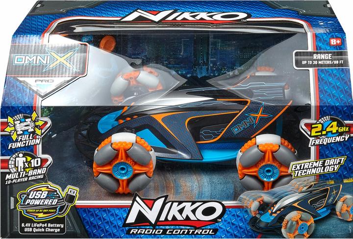 Image du produit Nikko 10051 Omni X, voiture RC télécommandée, voiture de course jusqu'à 14 km/h, roues