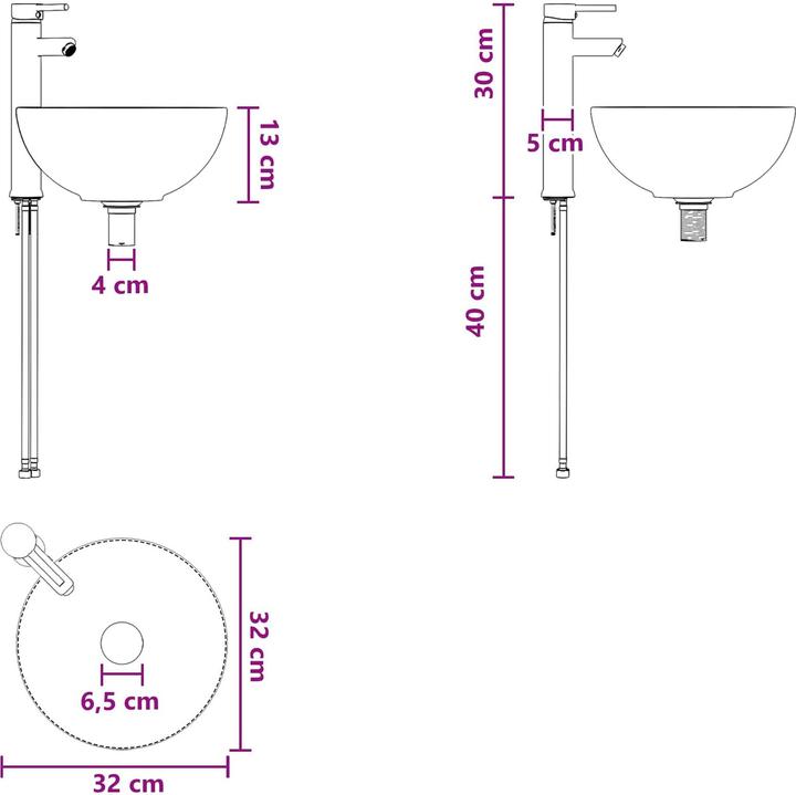 Produktbild vidaXL Waschtischunterschrank (54 x 35 x 83 cm)