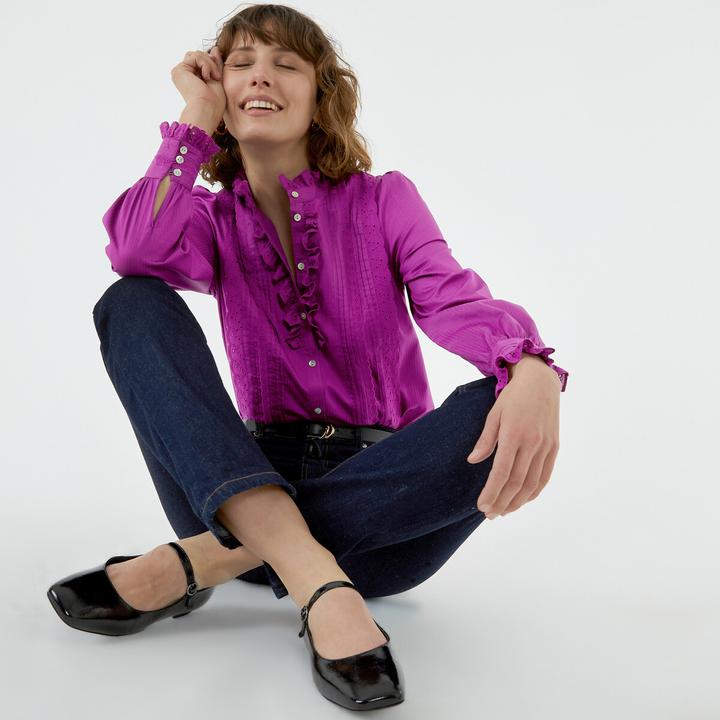 Image du produit La Redoute Collections Ballerines en cuir avec lanières (38)