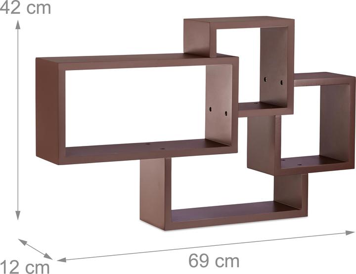 Actual product image Relaxdays Wandregal (69 x 12 x 42 cm)
