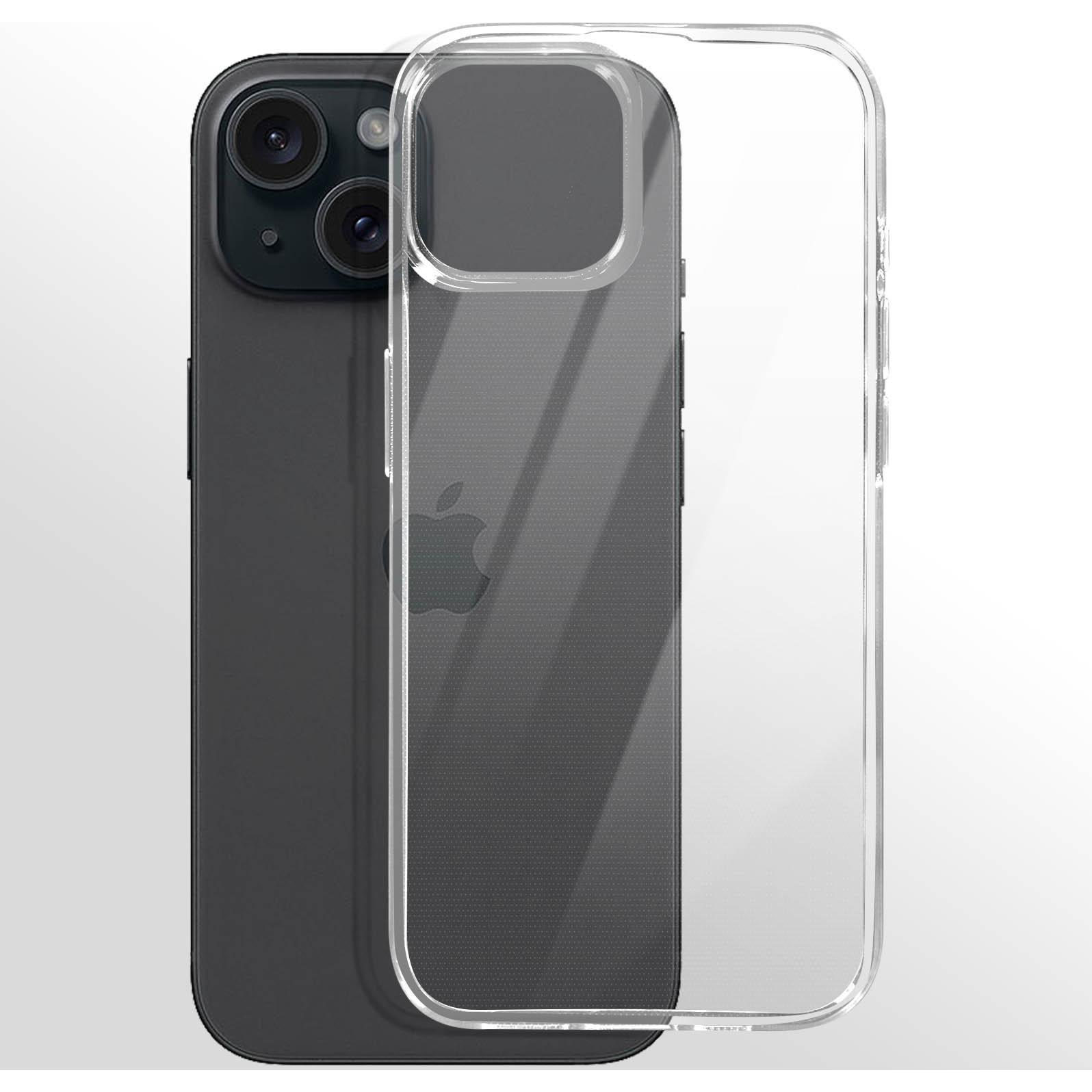Mayaxess PureSilicone Case Series (Apple iPhone 15), Smartphone Hülle, Transparent