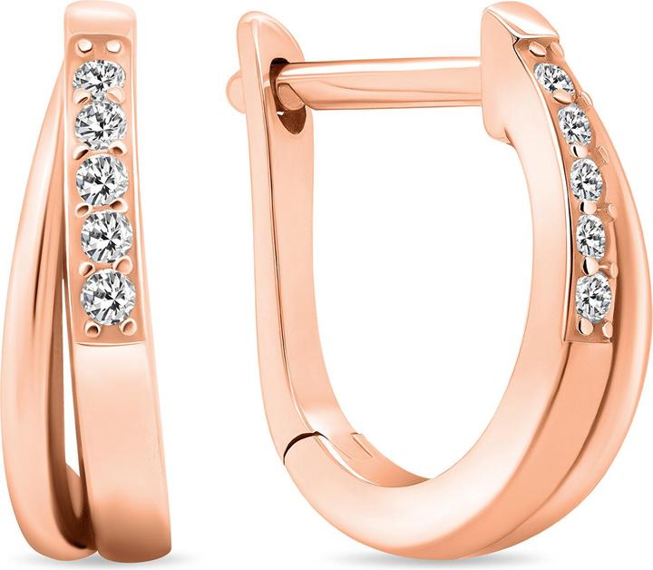 Produktbild Brilio Silver - Charming bronze earrings with zircons EA536R