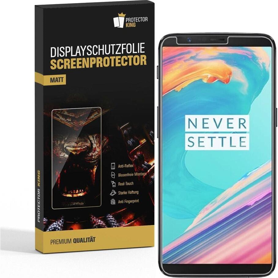 Protectorking 2x Premium Displayschutzfolie Matt Entspiegelt (2 Stück, OnePlus 5T), Smartphone Schutzfolie