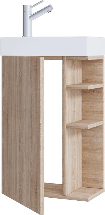 Immagine prodotto VCM Set di mobili da bagno a 2 pezzi WC per ospiti Lavabo per bagno per ospiti Piccolo stretto Lumia