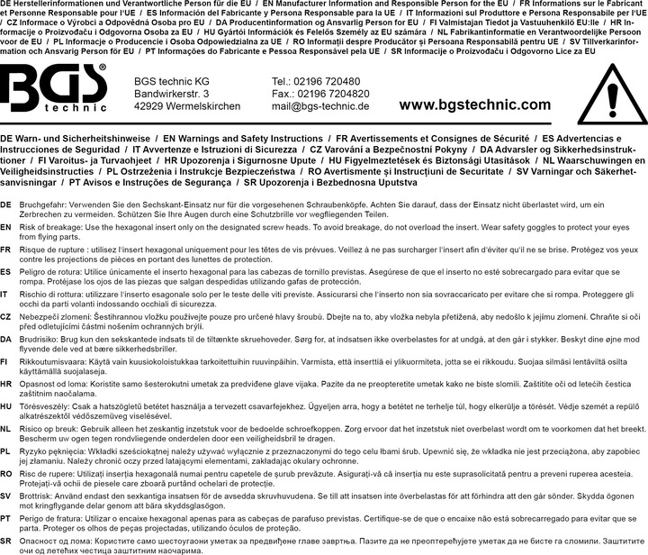 Immagine prodotto BGS Chiave a bussola esagonale | attacco quadrato 12,5 mm (1/2") | SW 27 mm (27 mm)
