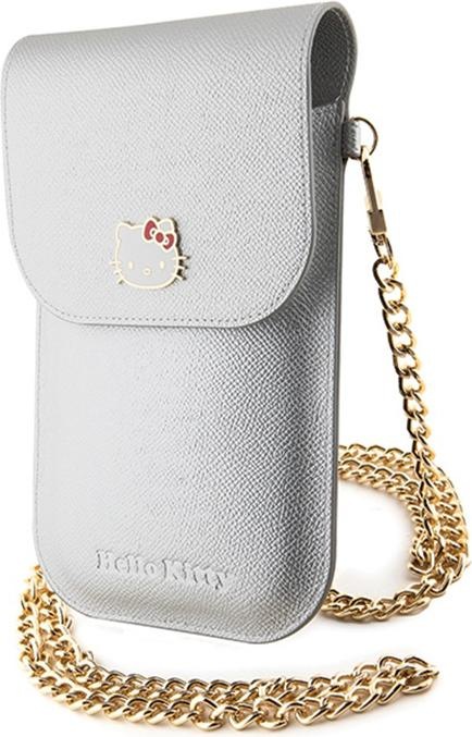 Produktbild Hello Kitty Torebka HKOWBPGHDLMS srebrny/silver Leather Metal Logo Chain (Apple iPhone 16)