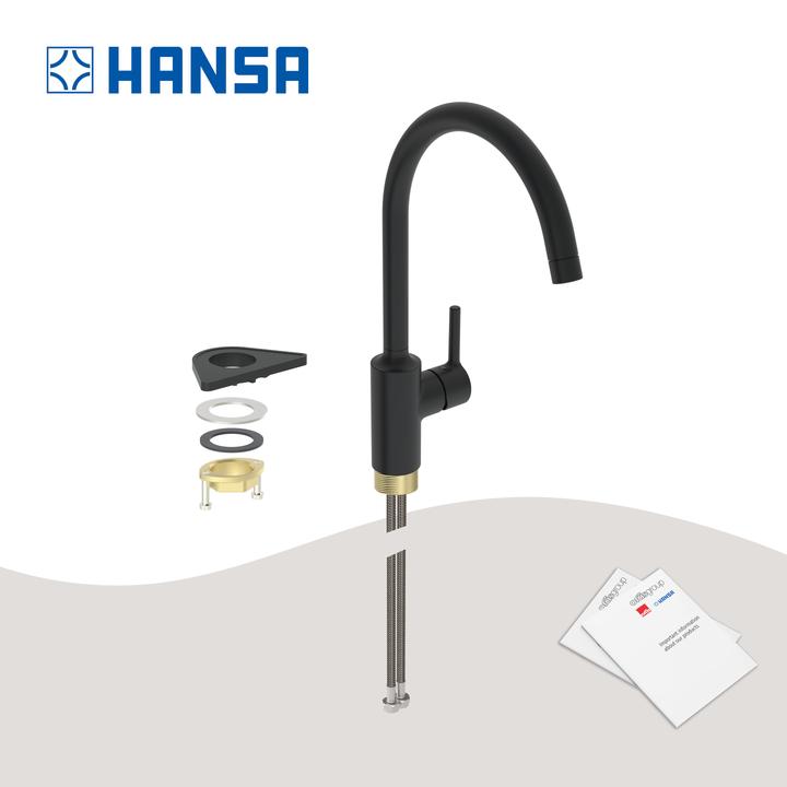 Actual product image Hansa VANTIS kitchen tap, 247mm projection, swivelling spout, 5220226733