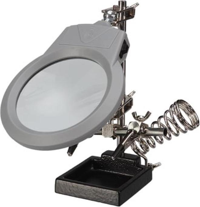 Velleman Helping Hand With Magnifier, LED Light And Soldering Stand (Magnifier lamp)