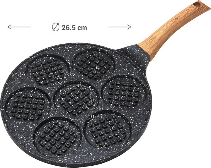 Productafbeelding Kinghoff Mini wafelpan met antiaanbaklaag, 26,5 cm