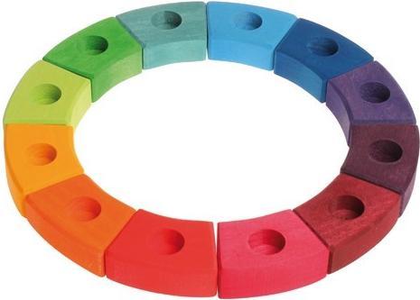 Actual product image Grimm's 01700 Rainbow birthday ring (12 pcs.)